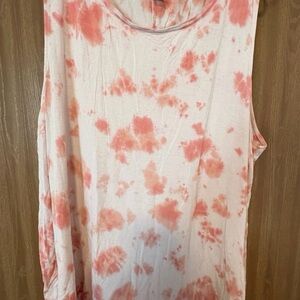 Old Navy Coral Tie-Dye Tank Top